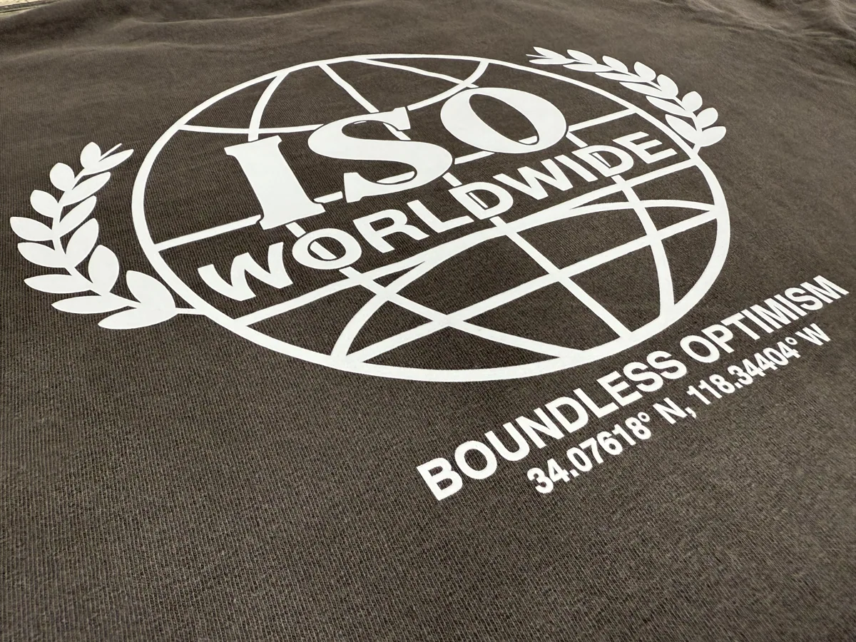 Screen printed design on apparel